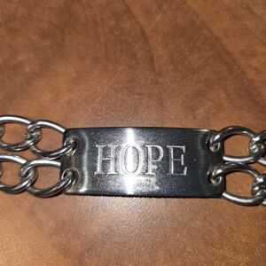 Silver Bracelet with 'Hope' Engraving